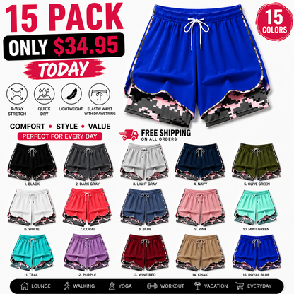 【LAST DAY SALE】Women’s casual athletic shorts with pockets