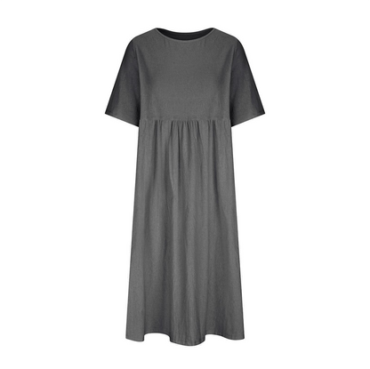 Summer New Cotton and Linen Casual Short Sleeve