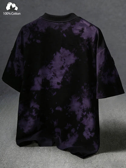 Unisex Vintage Tie-Dye T-Shirt for Summer Streetwear