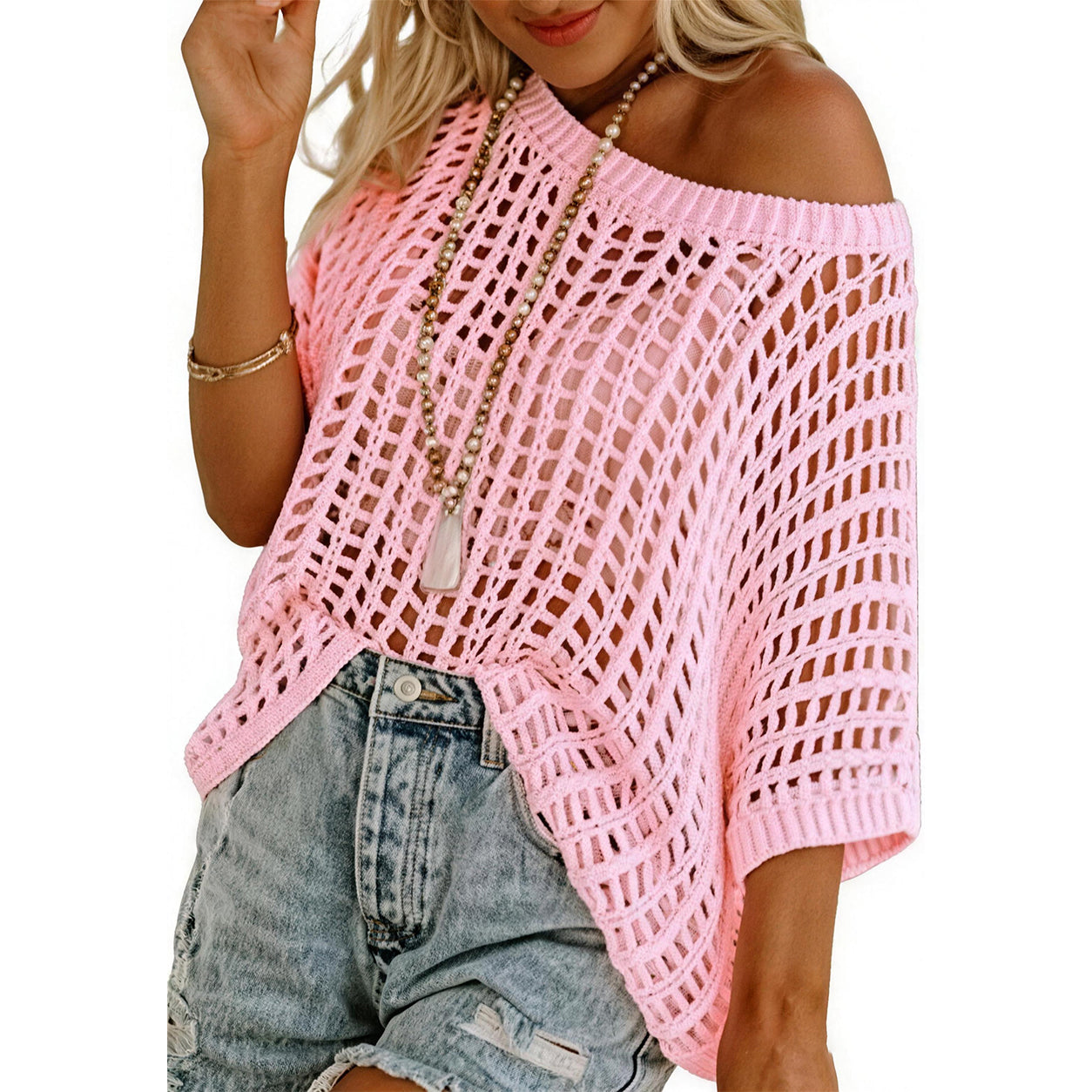 🎉This Week's Special Sales ✨Womens Crochet Pullover Top