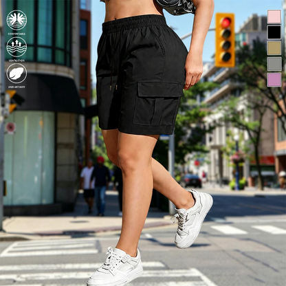 Women’s outdoor cargo shorts—multi-pocket design