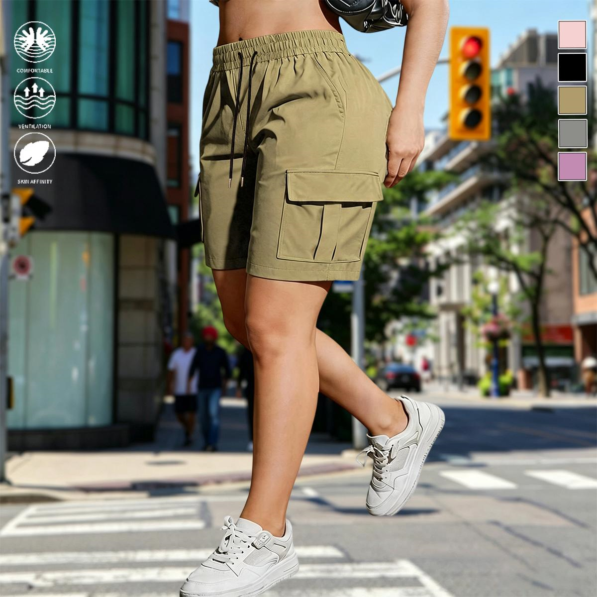 Women’s outdoor cargo shorts—multi-pocket design