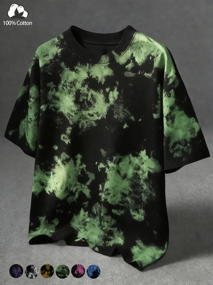 Unisex Vintage Tie-Dye T-Shirt for Summer Streetwear