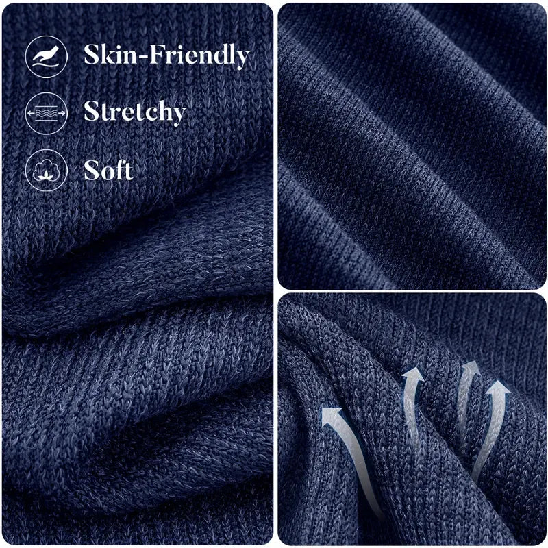 Women's Fall Knitted Hoodie Tracksuits Wide Leg Pants With Pocket Sets