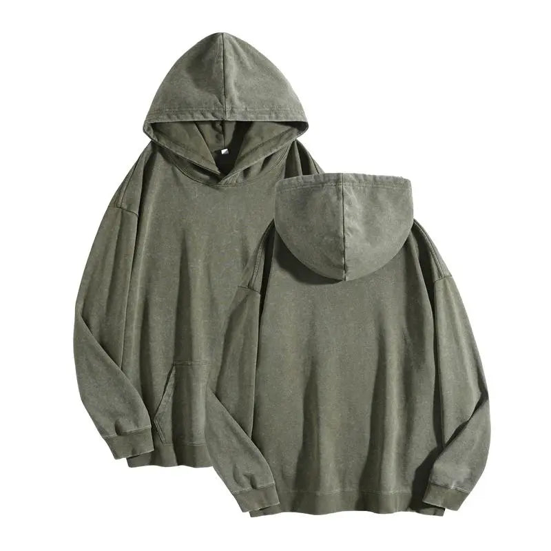 Women's Oversized Acid Wash Cotton Hoodie