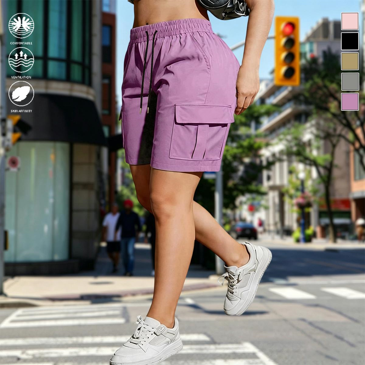 Women’s outdoor cargo shorts—multi-pocket design